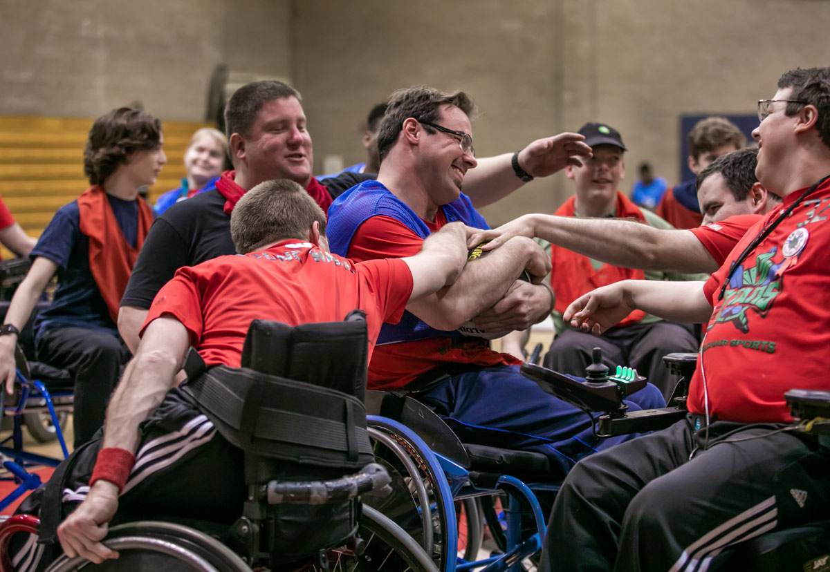 Titan Wheelchair Sports teams scrimmaged earlier this year