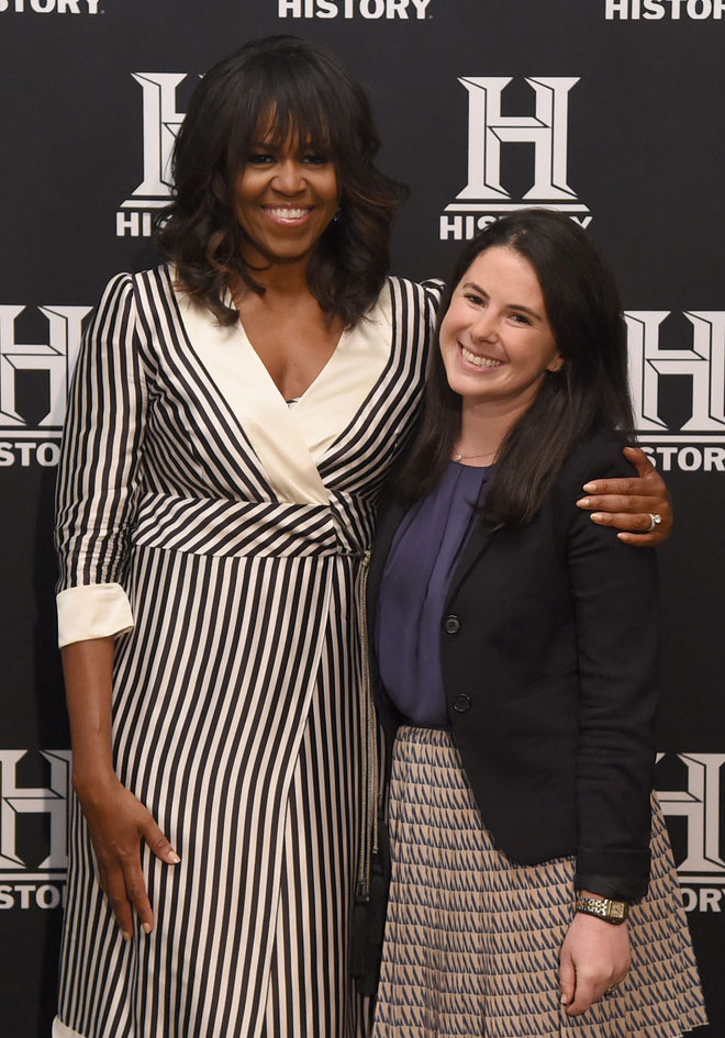 Amanda Sidman ’08 with Former First Lady Michelle Obama
