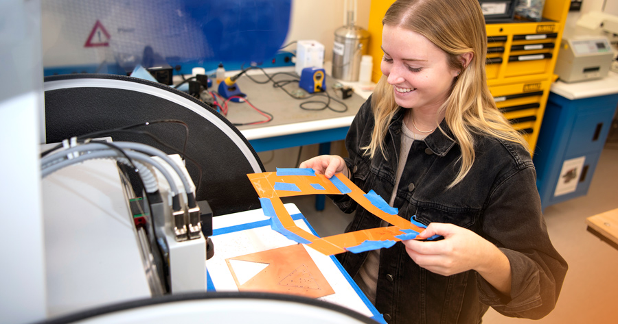 Bucknell student in the lab