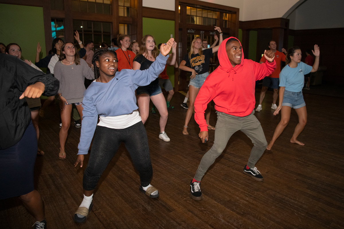 Bucknell students dancing