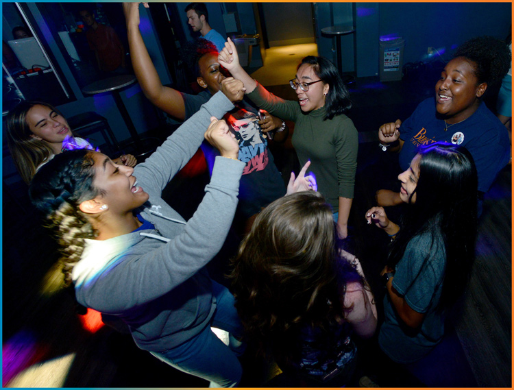 Group of Bucknell students dancing