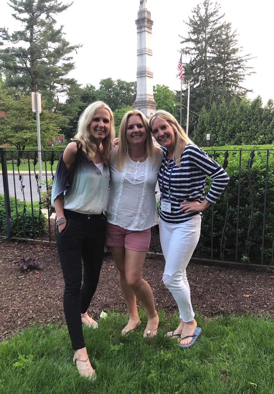 Monica Baeckstrom Toomey ’89, Tammy Farrow Greenspan ’89 and Shelly Ayres Osterberg ’89 got together at their 30th reunion in 2019
