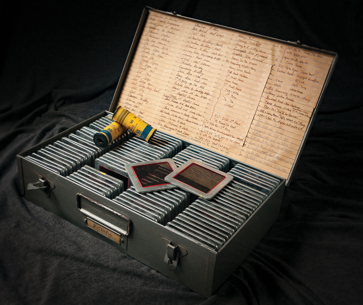 Box of images on slides from the 1950's