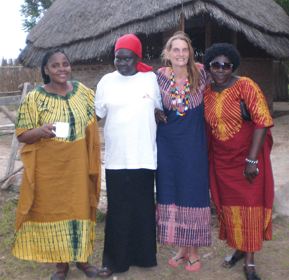 Ruth Kauffman with midwives in South Sudan