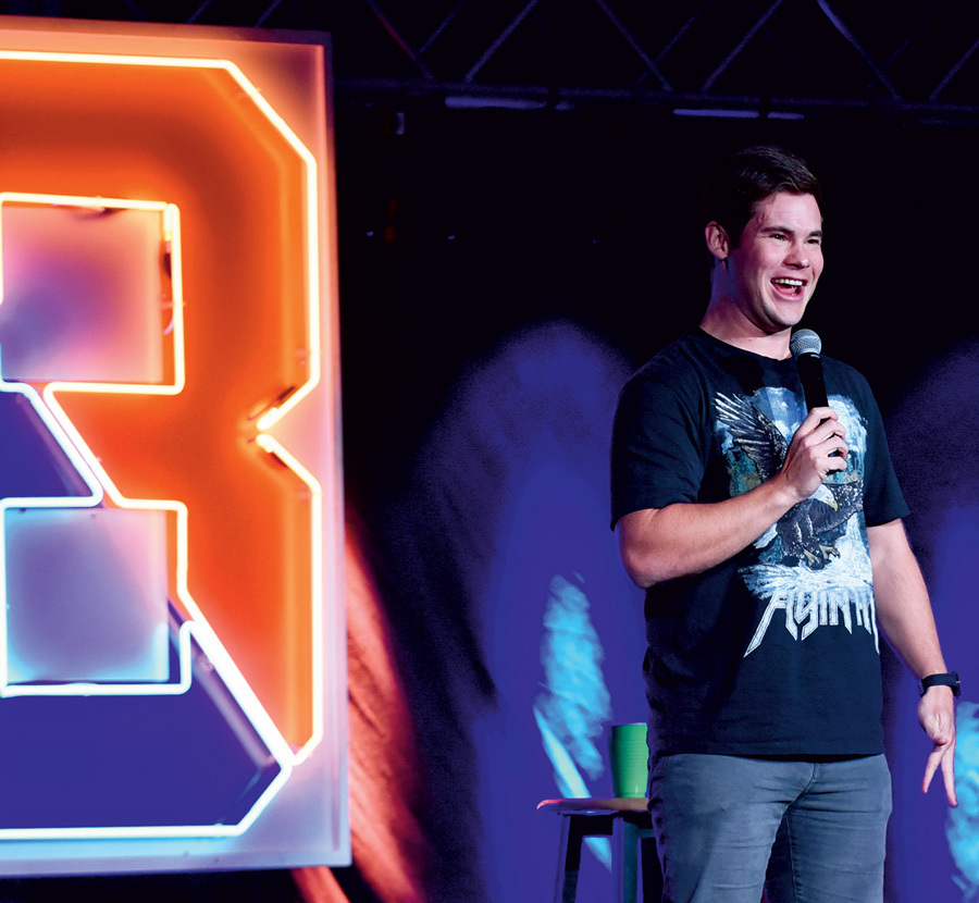 Adam DeVine performing stand up comedy at Bucknell University
