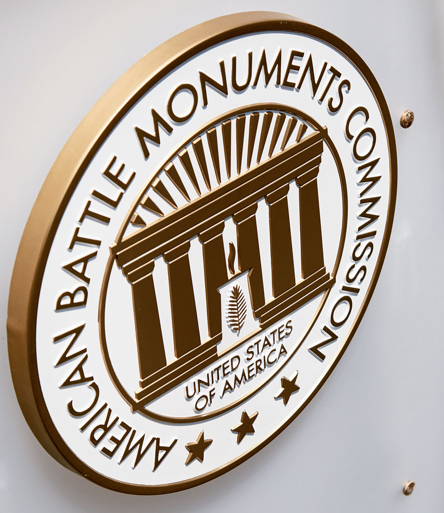 American Battle Monuments Commission plaque
