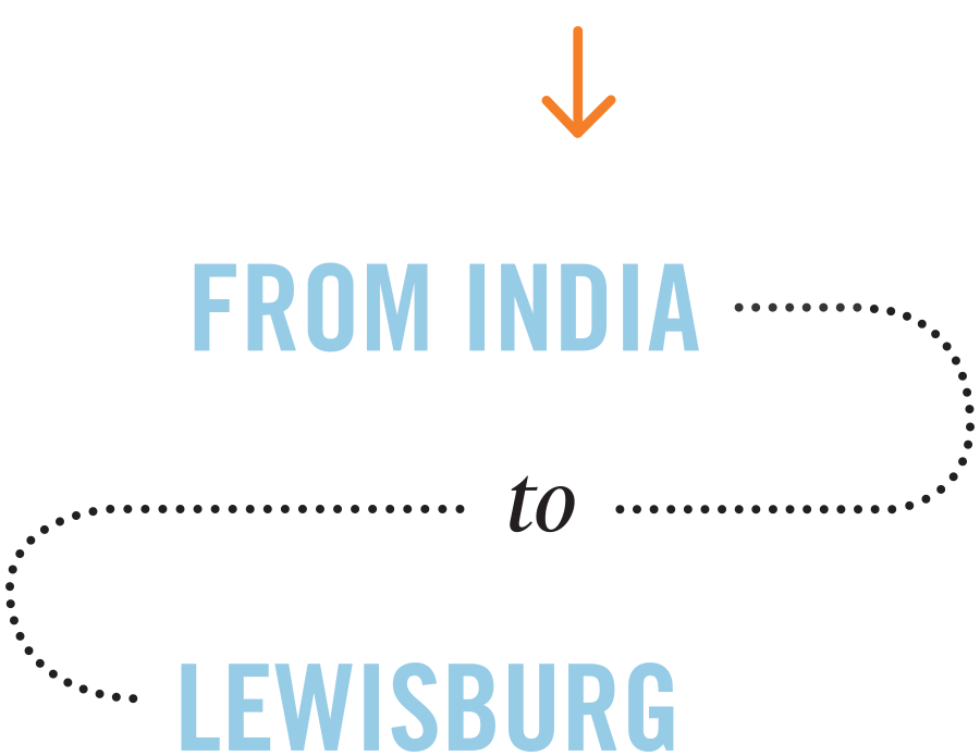 From India to Lewisburg typography