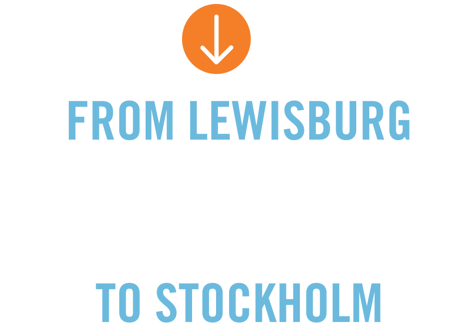 From Lewisburg to Stockholm typography