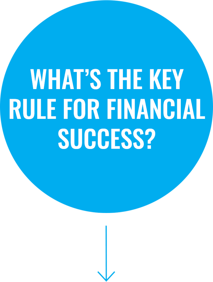 What’s the key rule for financial success?