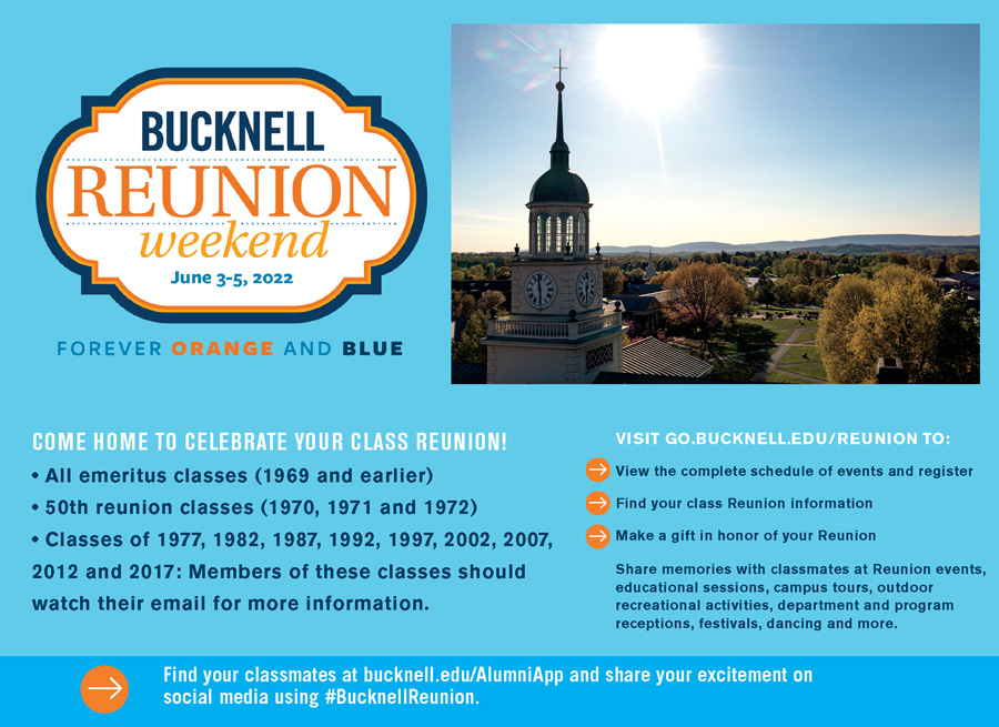 Bucknell Reunion Weekend Advertisement