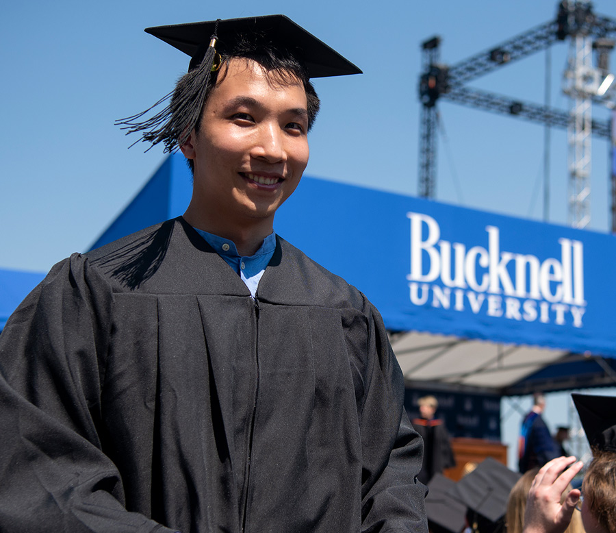 A graduate at Bucknell University
