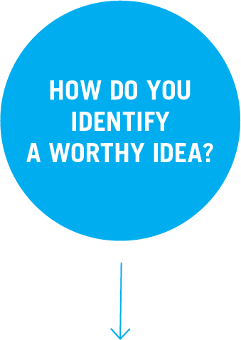 How do you identify a worthy idea?