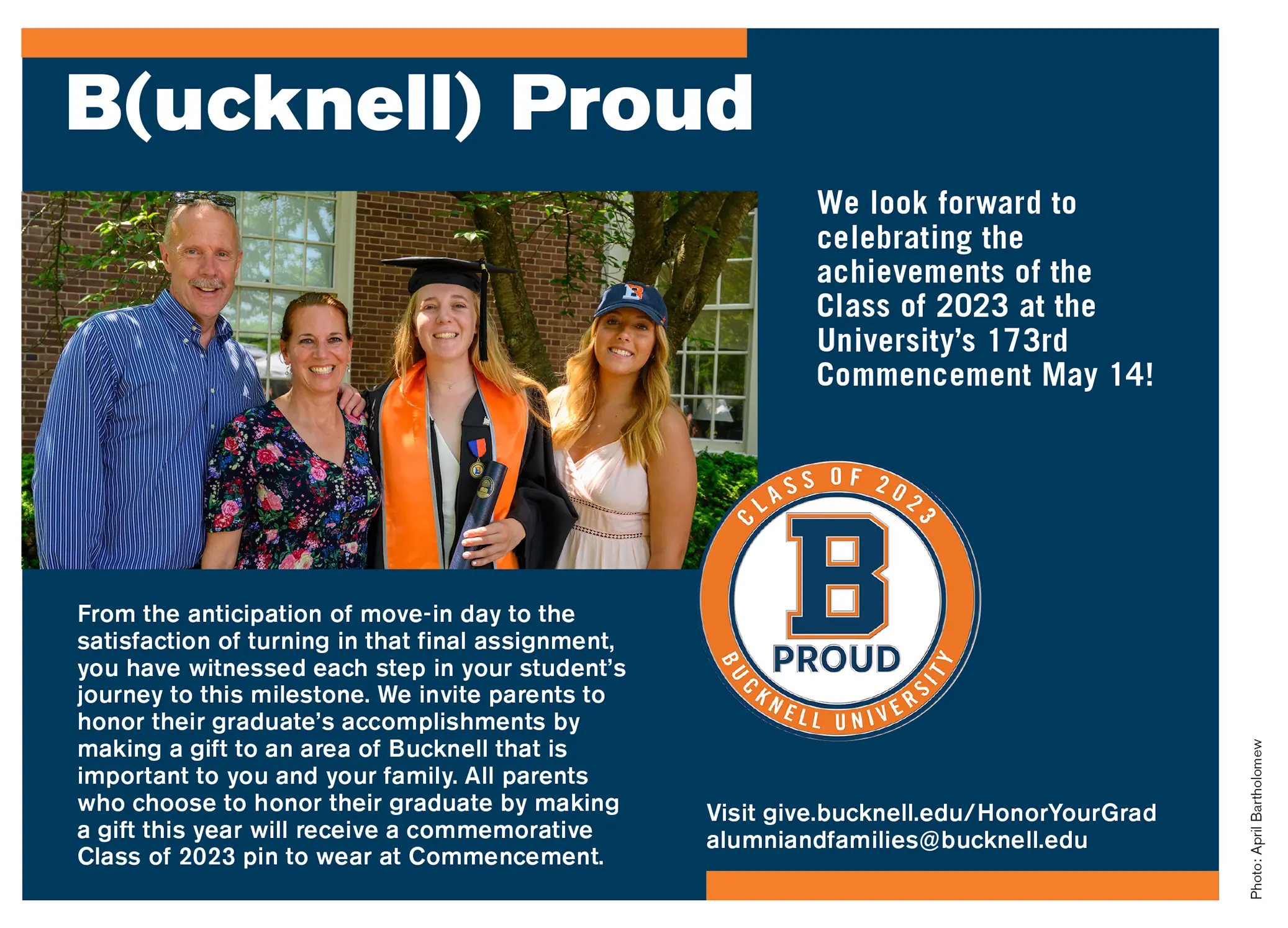Bucknell Honor Your Graduate Advertisement