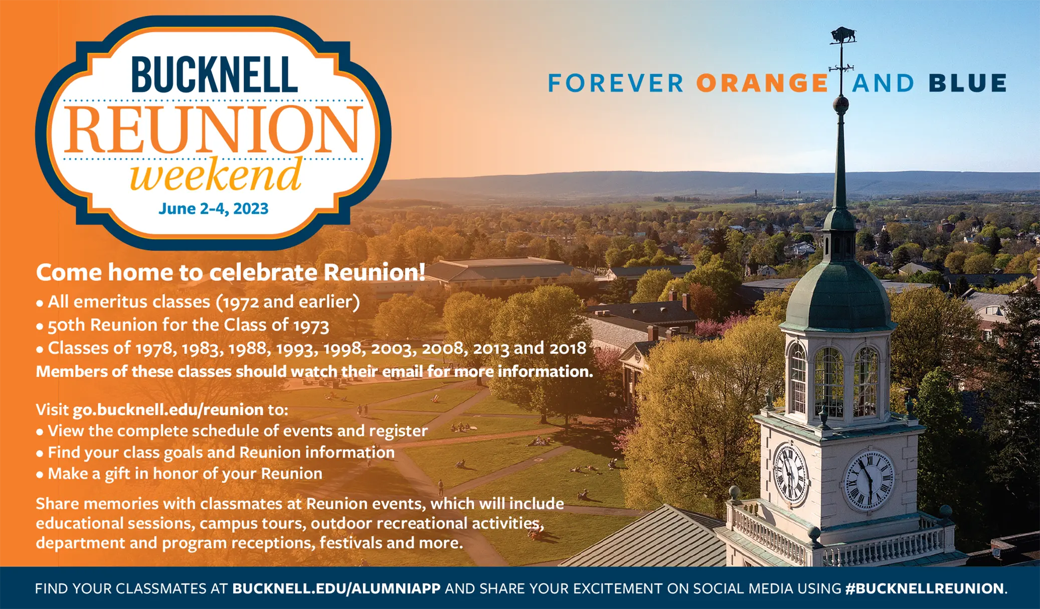 Bucknell Reunion Weekend Advertisement
