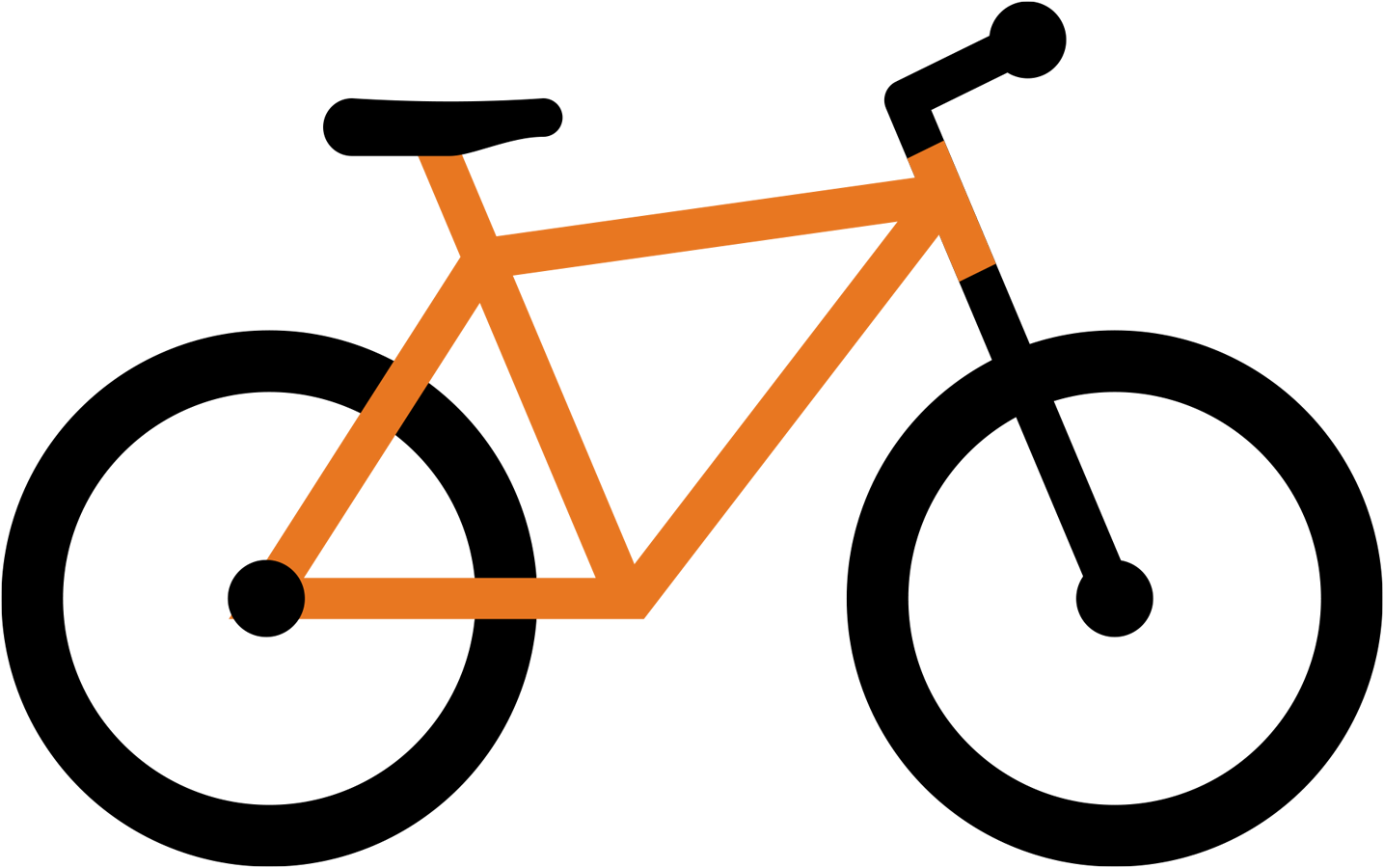 orange bicycle icon