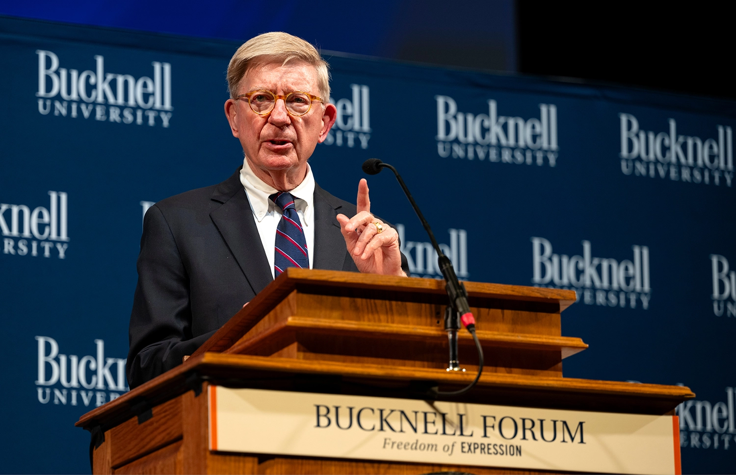 Conservative political columnist George F. Will kicked off the Bucknell Forum 2023-24 series.