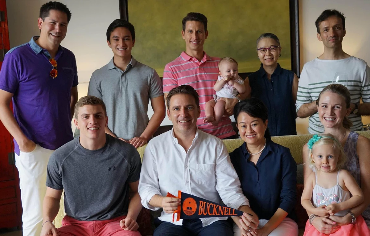 Bucknell students with their families