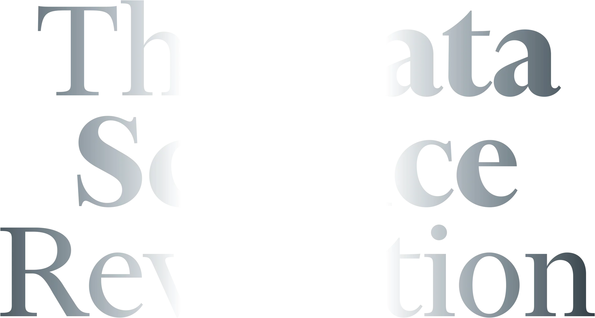 The Data Science Revolution typography