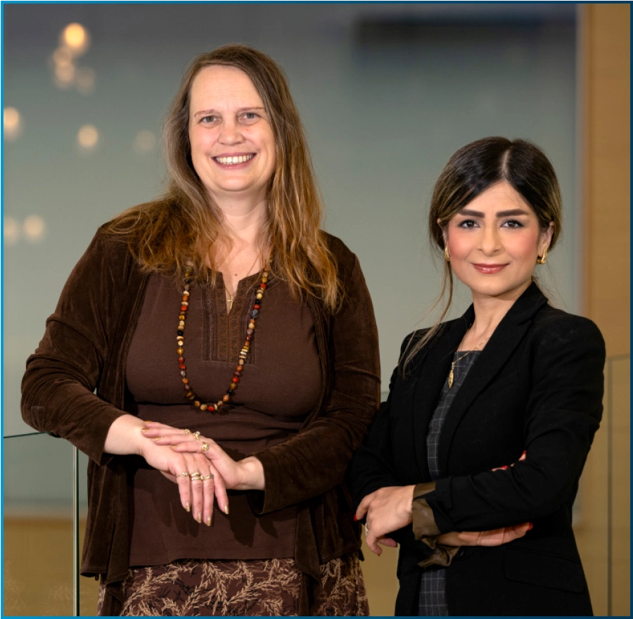 Robyn Eversole and Leila Soleimani smiling