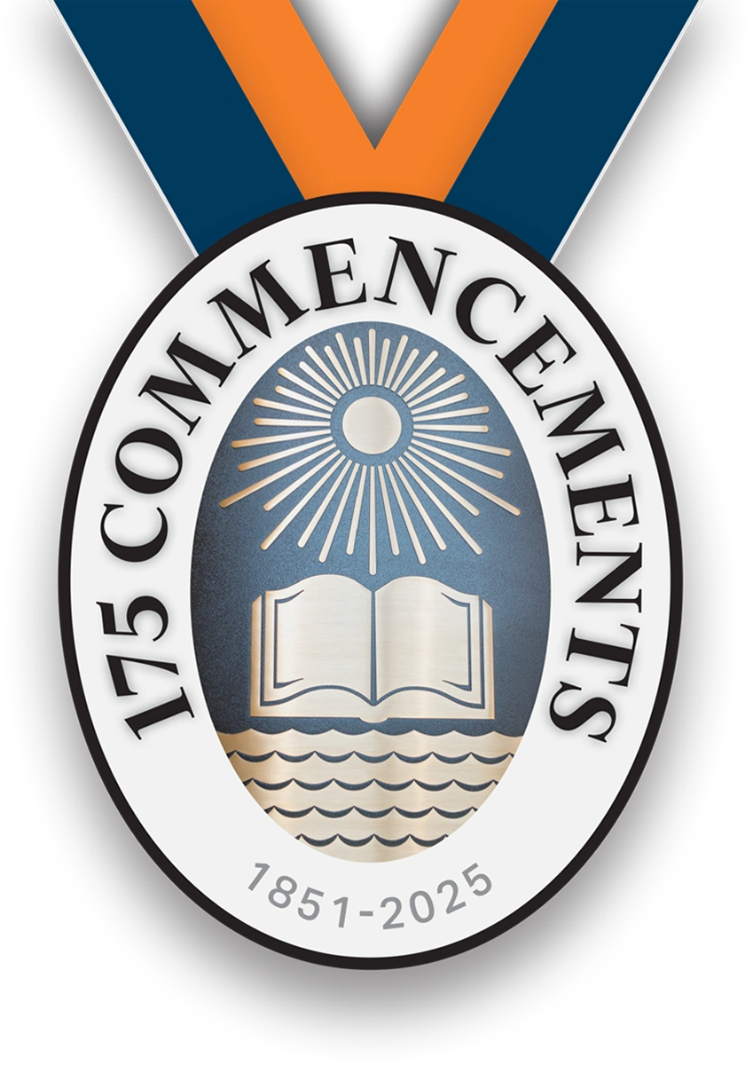 medal seal styled title; 175 Commencements